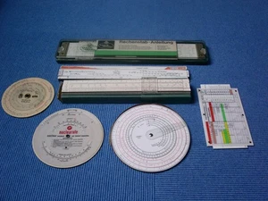 Rechenschieber Konvolut u.a. Faber Castell Novo Duplex 2/83N und Logarex - Afbeelding 1 van 4