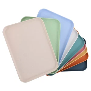 9 Pcs Snacks Serving Tray Plate Hotel Food Trays Cafeteria Dinner - Picture 1 of 12