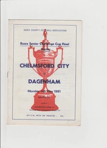 1980-81 Chelmsford City v. Dagenham - Essex Senior Cup Final Replay - Picture 1 of 1