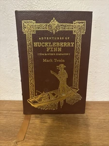 ADVENTURES OF HUCKLEBERRY FINN Mark Twain Easton Press Leather Hardcover - Picture 1 of 5