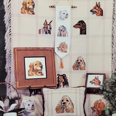 Cross My Heart Dog Squares Breeds Retriever Shepherd Terrier Stitch Book CSB-141 - Image 1 of 4