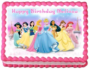 PRINCESS Party Edible Cake topper image - Picture 1 of 10