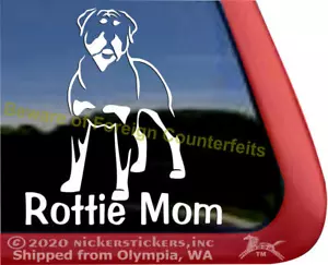 Rottie Mom | High Quality Rottweiler Vinyl Dog Window Decal Sticker - Bild 1 von 3