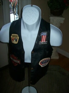 RARE Collectors Patched USA Bikers Dream Womens Vest Size M Harley Davidson - Picture 1 of 12