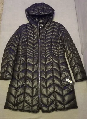 Kenneth Cole Chevron Abrigo Acolchado Puffer Chaqueta Con Capucha Nuevo Con Etiquetas Mujeres Talla M Foto 1 de 4