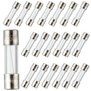 5X20Mm 5A 5Amp 250V 0.2X0.78 Inch F5AL250V Fast-Blow Glass Fuses (Pack of 20) - Picture 1 of 12