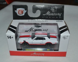 M2 MACHINES0 2023 DETROIT MUSCLE - 1968 MERCURY COUGAR 390 WHITE WITH RED TRIM - Picture 1 of 5