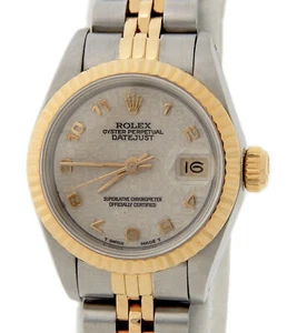 Rolex Datejust Ladies 2Tone 18K Gold Stainless Steel Watch Jubilee Arabic 69173 - Picture 1 of 7