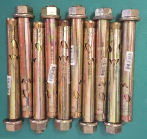 Heavy Duty MACSIM MasonBolts 20x151- Qty10 Yell/Zinc QTY 10Pcs FREE POSTAGE - Picture 1 of 2