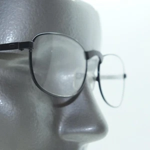 Reading Glasses Small Black Metal Oval Simple Frame +3.00 Lens - Picture 1 of 1