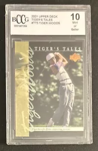 2001 Upper Deck Tiger’s Tales Tiger Woods Amateur Golf Card #TT5 Graded BCCG 10 - Picture 1 of 2