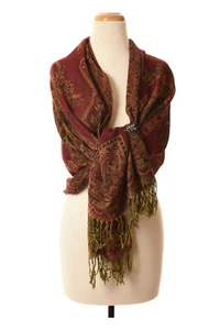 PASHMINA oversized paisley rectangle pashmina wrap scarf 28”x 73” - Picture 1 of 3
