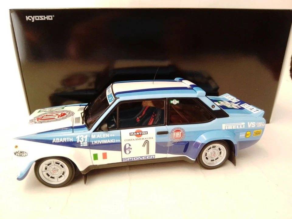 Kyosho Fiat 131 Abarth #1 Alen Rally Costa Smeralda 1981 1/18 08376D