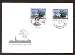 Suiza - Francia Edición Conjunta "MONUMENTO UPU ~ ESCULTURA"" FDC 2009 - Imagen 1 de 6