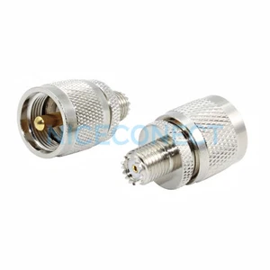 8x Mini UHF Hembra Jack a UHF Macho Enchufe PL259 Adaptador Conector Coaxial Convertidor - Imagen 1 de 5