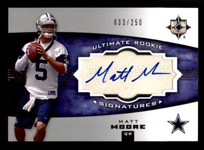 2007 Ultimate Collection #151 Matt Moore Cowboys Rookie Auto #/250 (ref 33123) - Image 1 of 2