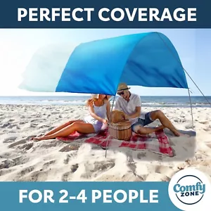 Beach Sun Shade, The Ultimate Wind-Resistant Canopy, Offers 120 Sq. Ft. of Shade - Picture 1 of 8