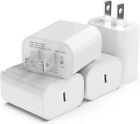 4Pack Lot 20W Pd Fast Charger For Iphone 14 13 12 Pro Max 11 X Usb C Block Cable