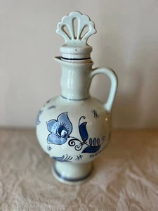 Delft Blue & White Senior's Authentic Curacao Liqueur Decanter Bottle Holland - Imagen 1 de 5