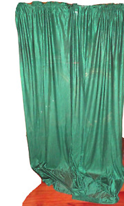 VINTAGE SPORTS COVERAGE GREEN JERSEY (PAIR) CURTAIN PANELS 42 X 86 FOOTBALL