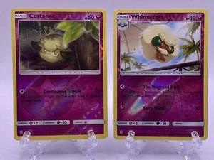 Pokémon TCG Whimsicott 91/145 & Cottonee 90/145 Guardians Rising Reverse Holo NM - Picture 1 of 2