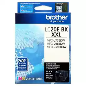 Cartuccia di inchiostro nero Brother LC20E BK XXL LC20EBK originale nuova sigillata - Foto 1 di 1