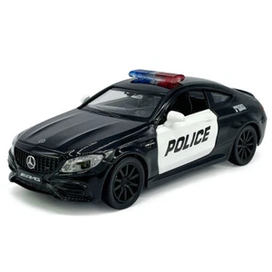 1/32 Scale C63S AMG Police Car Model Diecast Toy Cars Metal Toy Vehicle for Boys - Picture 1 of 11