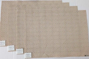 SET OF 4 MARTHA STEWART FOR CHILEWICH BOXWOOD 14" X 19" PLACEMATS IN WHEAT - Picture 1 of 2