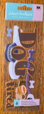 RARE Jolees Dog Tired Title DOGGIE Bed Leash Bones Puppy Pet Scrapbook Stickers - Image 1 of 4