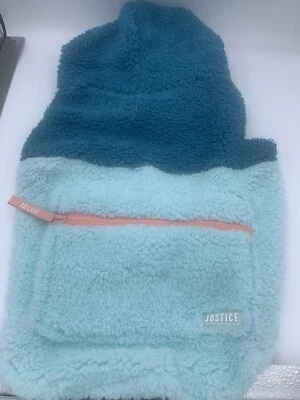 Justice Hoodie  Pets Tie Dye Sherpa Sweater Dog Clothes Zippered Pocket Medium - Image 1 of 3