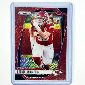2024 Panini Prizm George Karlaftis Red Shimmer /35 Color Match! Chiefs - Imagen 1 de 3
