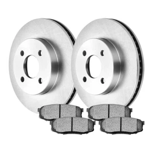 Front Ceramic Brake Pads & Rotors Kit for Chevrolet Pontiac Saturn 4 Lug Wheels - Picture 1 of 7
