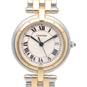 CARTIER PANTHERE Vendome MM Watches Stainless Steel K18 yellow gold 2 low used - Picture 1 of 9