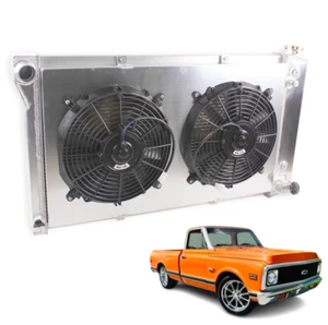 Ventilador de cubierta de radiador de 4 filas para camioneta GMC Chevy C/K K10 K20 K30 C10 C20 C30 67-72 - Imagen 1 de 11