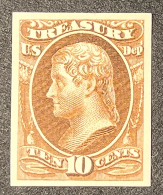 Travelstamps: US Stamps Scott #O77p4, 10 Cent Proof on Card NGAI H - Image 1 of 4