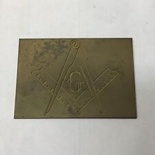 New Hermes Brass Engraving Templet Font Plate Freemasonry Mason Emblem Freemason