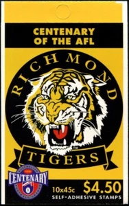 Folleto de Richmond 1996 Australia Centenario de la AFL $4,50 de 10 X 45c como nuevo - Imagen 1 de 2