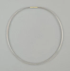 A-9425255 Collier Acciaio Inox Con Fibbia IN Oro L45cm - Foto 1 di 2