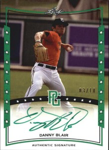 2014 Leaf Perfect Game Showcase Autographs Green #ADB2 Danny Blair /10