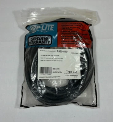 Tripp Lite 10 ft DVI Dual Link TDMS DVI-D M/M Cable - NEW - Image 1 of 4