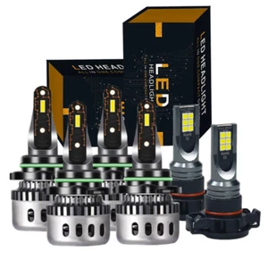 For Dodge Charger 2010 6000K LED Headlights High/Low Beam + Fog Lights Bulbs 6x - Picture 1 of 12