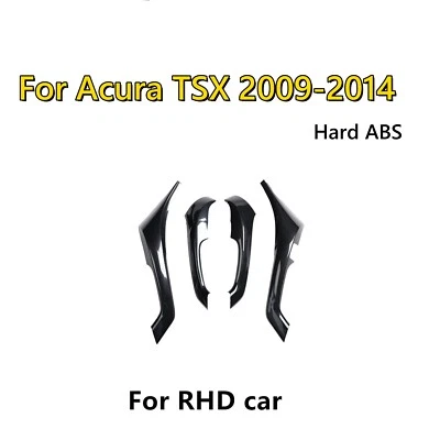 For Acura TSX 2009-2014 4Pcs RHD Carbon Fiber Interior Door Armrest Cover Trim Foto 1 de 2