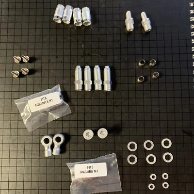 Bike Hydraulic Hose Fitting Banjo Unit Kit Barb Compression Seal Washer Olive - Image 1 of 4