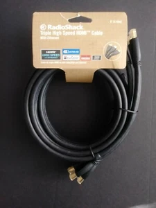 RadioShack 8 Foot Tripple High Speed HDMI Cable With Ethernet 4K 3D Full HD1080P - Picture 1 of 4