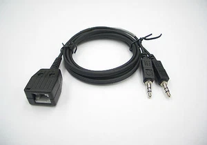 Headset Cable for Corded & Wireless Headsets to PC Soundcard Internet Skype Chat - Picture 1 of 1