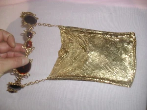 borsa gioiello 22x16 cm con manico gioiello maglia usata da stilisti famosi bag - Picture 1 of 1
