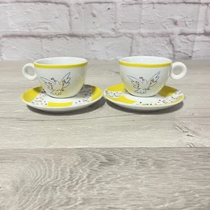 Pablo Picasso MMI Peace Dove Teacups Teacup & Saucer Yellow White - Picture 1 of 13