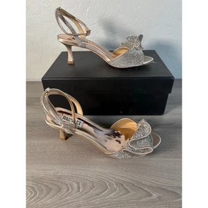 Badgley Mischka Remi Women's Rhinestone Heeled Sandal Size 7.5- NIB - Picture 1 of 8