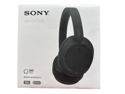 Sony WH-CH720N Wireless Noise Cancelling Headphones Black Bluetooth Over Ear NEW - Image 1 of 4