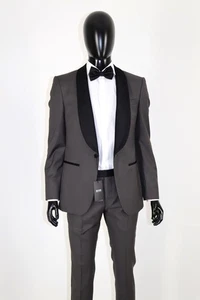HUGO BOSS Smoking, Mod. Henry1/Glow2, Gr. 90 / US 36L, Slim Fit, Open Grey - Picture 1 of 13